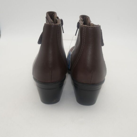 NEW Clarks Emslie Jada Ankle Boots Booties Shoes Women's 8 Brown Leather *READ* - Picture 3 of 8